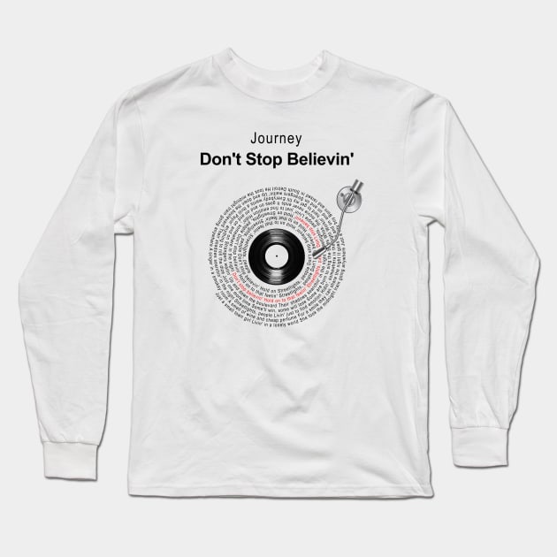 DON'T STOP LYRICS Long Sleeve T-Shirt by Vansa Design